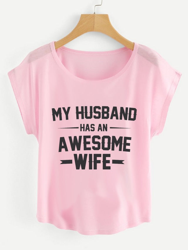 HUSBAND HAS AWSM WIFE nightwear for women