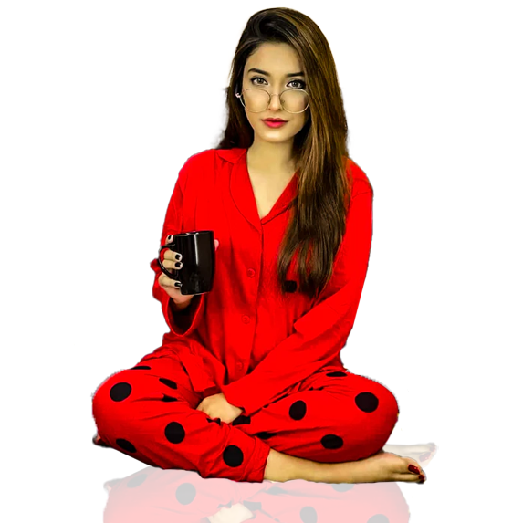 Red Button Style Nightwear