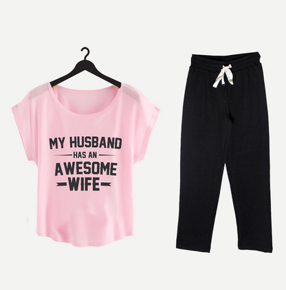 HUSBAND HAS AWSM WIFE nightwear for women
